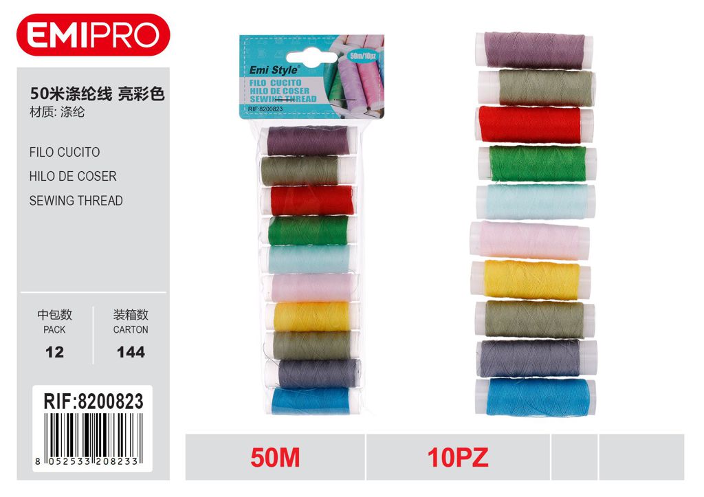Filo Cucito 50M 10Pz