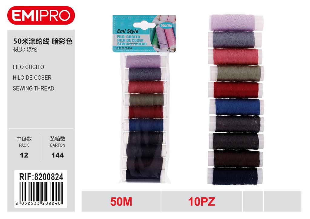 Filo Cucito 50M 10Pz