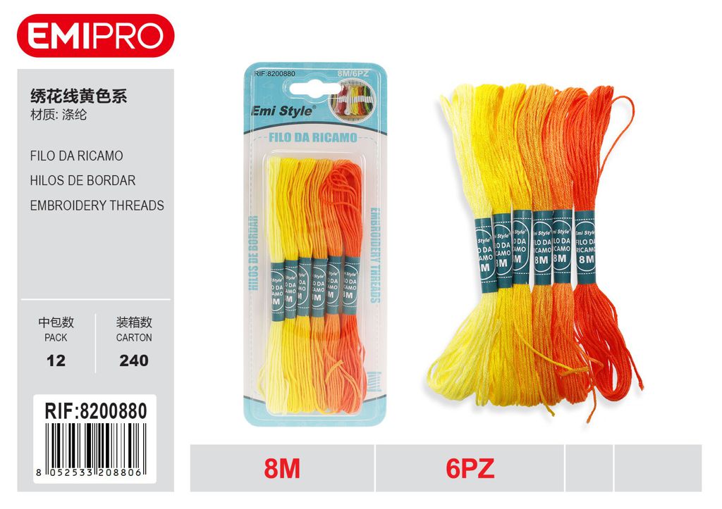 Filo Da Ricamo 8M 6Pz