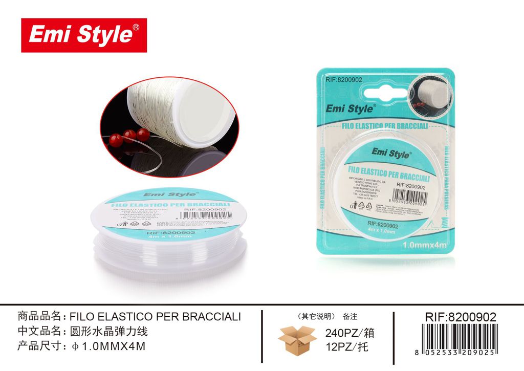 Filo Elastico Per Bracciali 1.0mm*4M