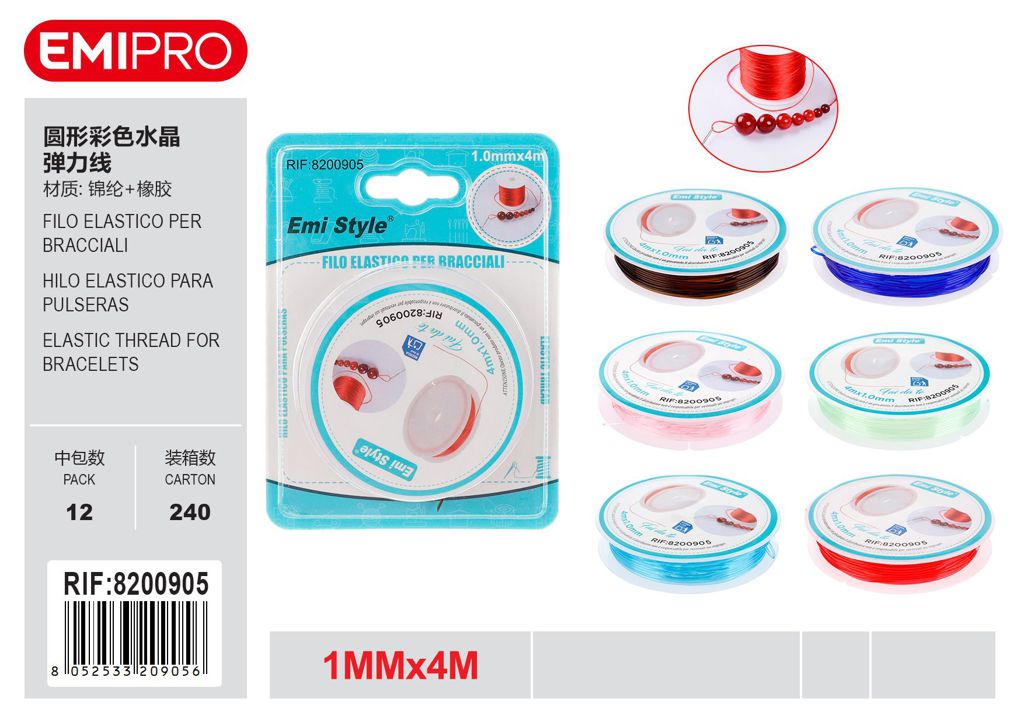 Filo Elastico Per Bracciali 1.0mm*4M