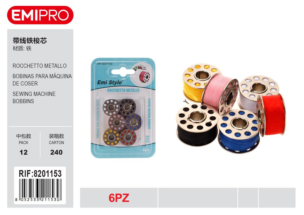 Rocchetto Metallo 6Pz