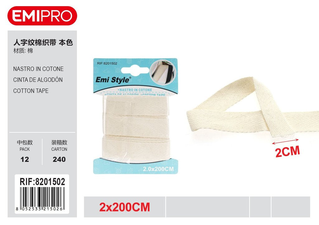 Nastro In Cotone 20mm*2M