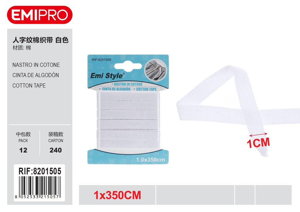 Nastro In Cotone 10mm*3.5M