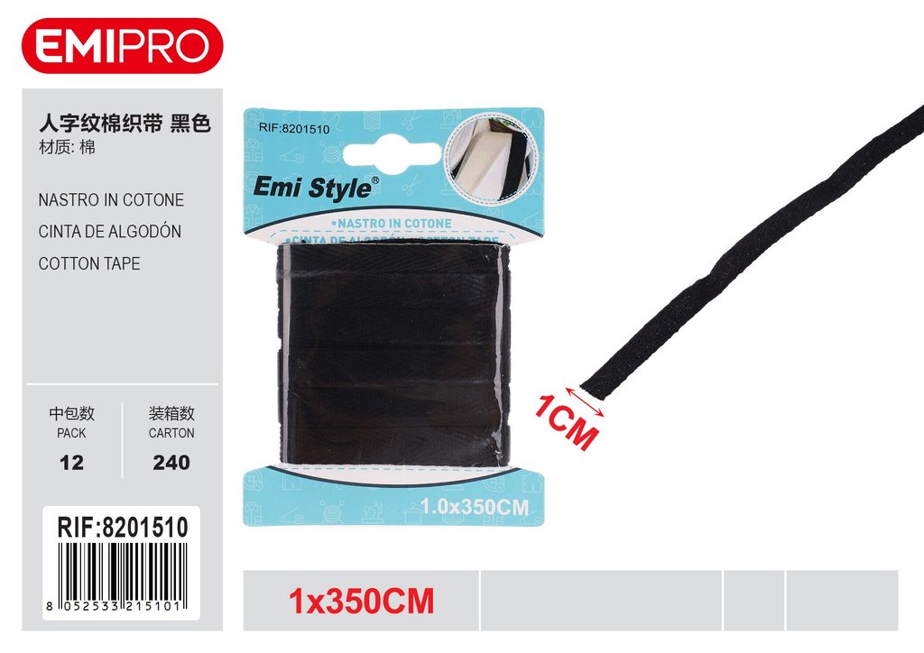Nastro In Cotone 10mm*3.5M