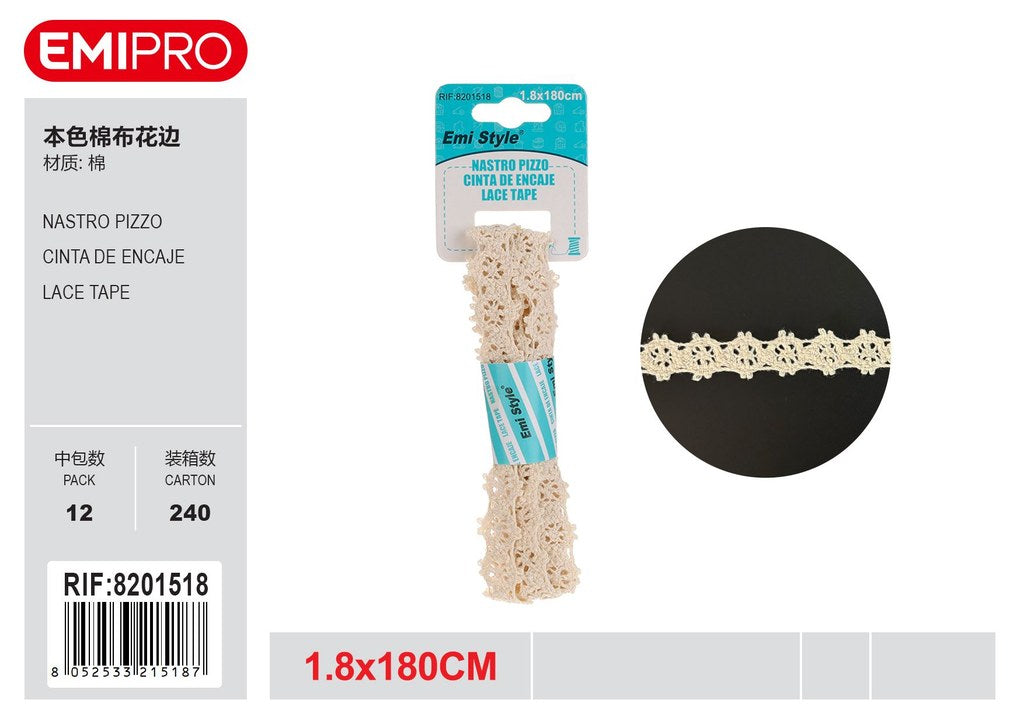 Nastro Pizzo cm.1.8*180