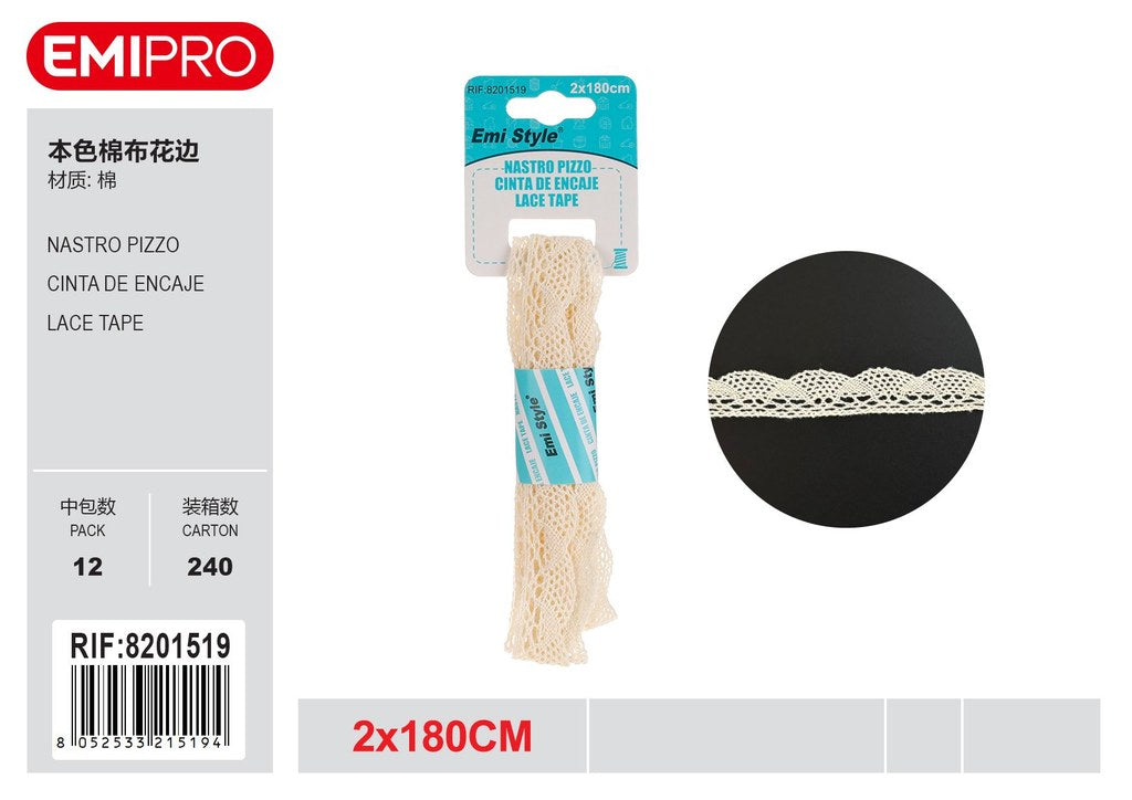 Nastro Pizzo cm.2*180