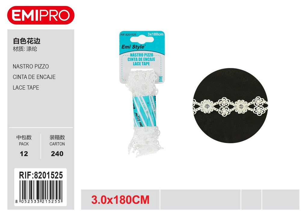Nastro Pizzo cm.3.0*180