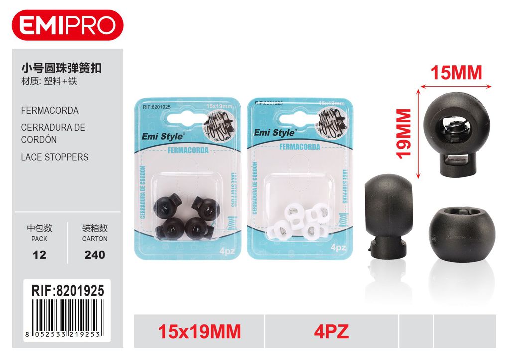 Fermacorda 15*19mm 4Pz