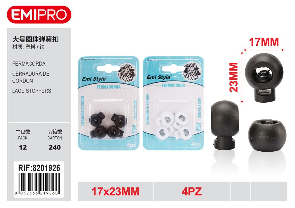 Fermacorda 17*23mm 4Pz