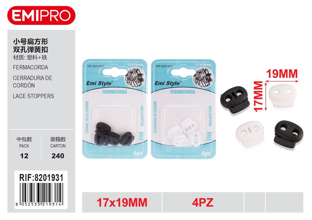 Fermacorda 19*17mm 4Pz
