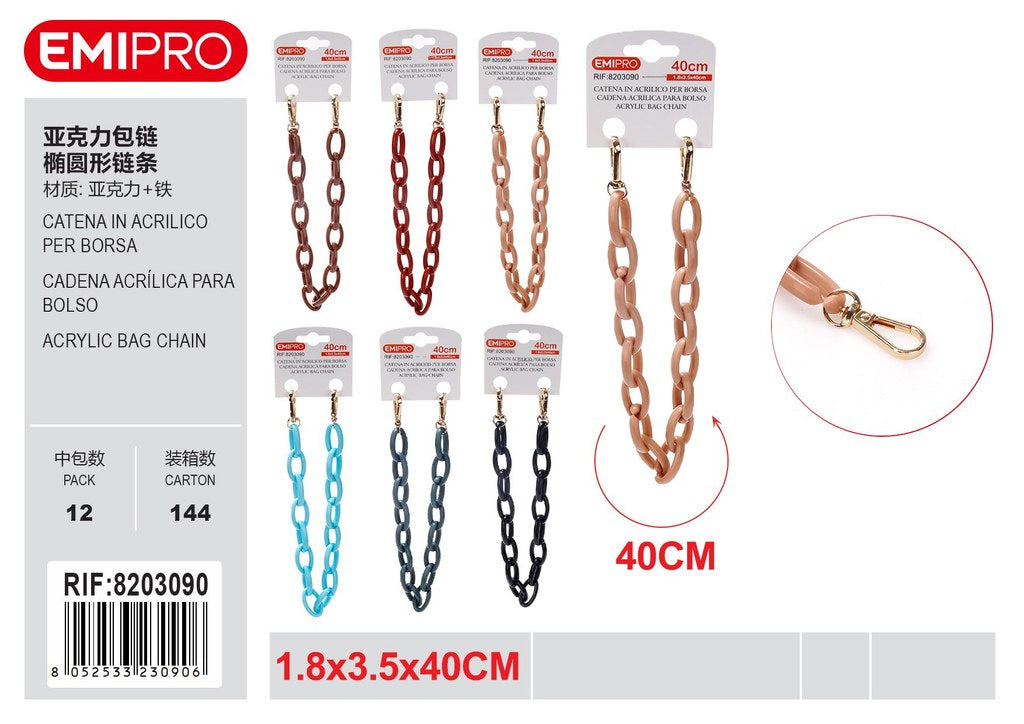 Catena In Acrilico Per Borsa 1.8*3.5*40cm
