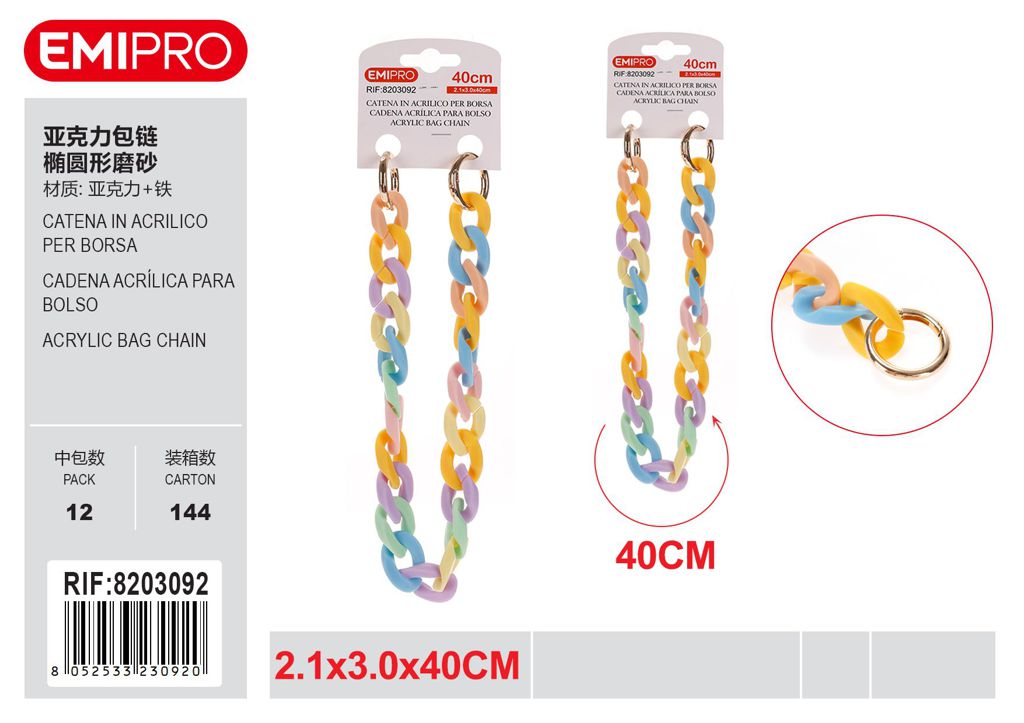 Catena In Acrilico Per Borsa 2.1*3.0*40cm