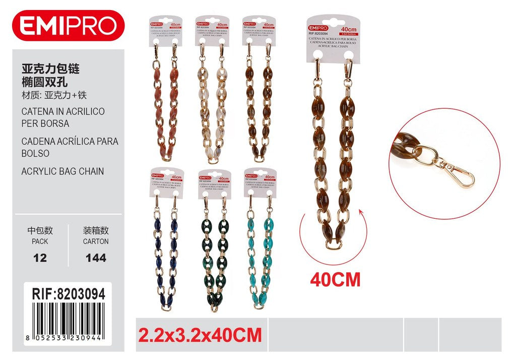 Catena In Acrilico Per Borsa 2.2*3.2*40cm