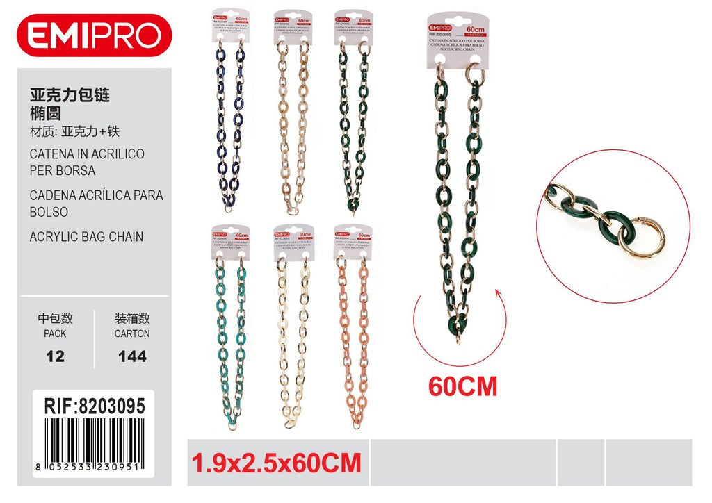 Catena In Acrilico Per Borsa 1.9*2.5*60cm