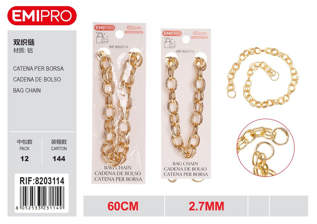 Catena Borsa 60cm 2.7mm