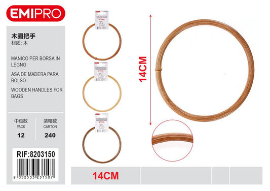 Mancio Per Borsa In Legno 14cm