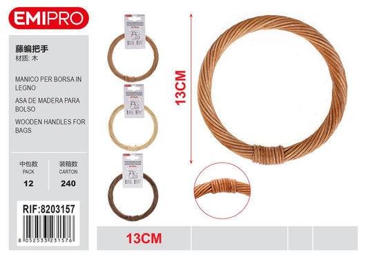 Mancio Per Borsa In Legno 13cm