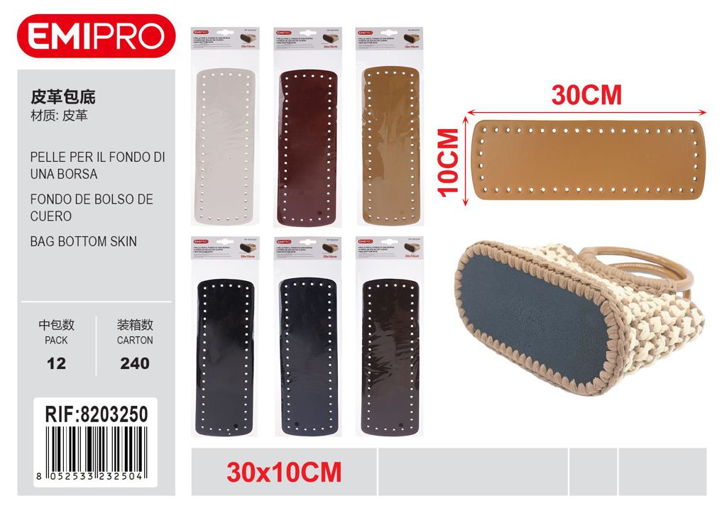 Pelle Per Il Fondo Di Una Borsa 30*10cm