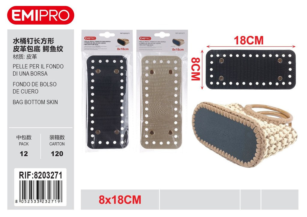 Pelle Per Il Fondo Di Una Borsa 8*18cm