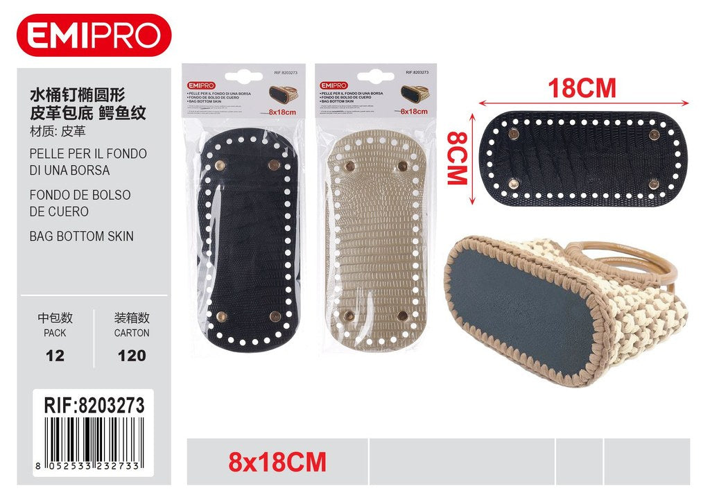 Pelle Per Il Fondo Di Una Borsa 8*18cm