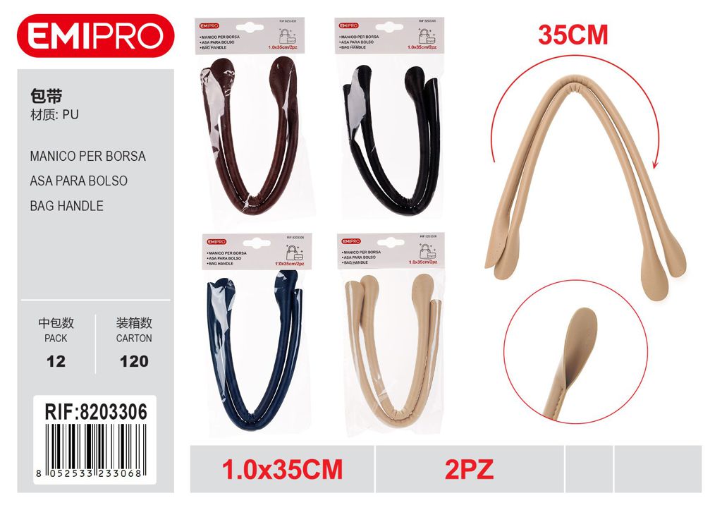 Manico Per Borsa 1.0*35cm 2Pz