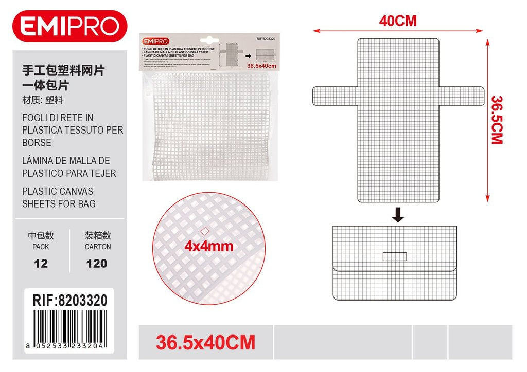 Fogli Di Rete In Plastica Tessuto Per Borse 36.5*40cm