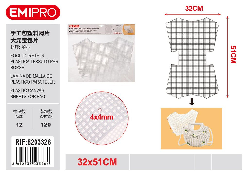 Fogli Di Rete In Plastica Tessuto Per Borse 32*51cm