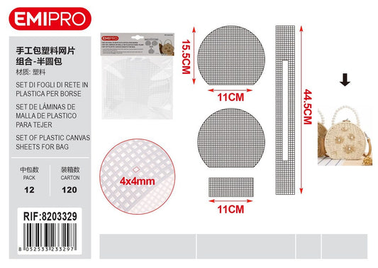 Set Di Fogli Di Rete In Plastica Per Borse 4Pz