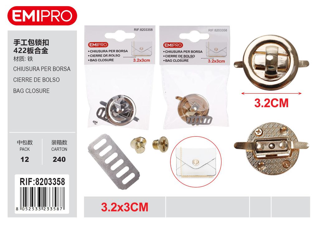 Chiusura Per Borsa 3.2*3cm