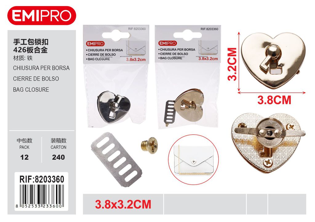 Chiusura Per Borsa 3.8*3.2cm