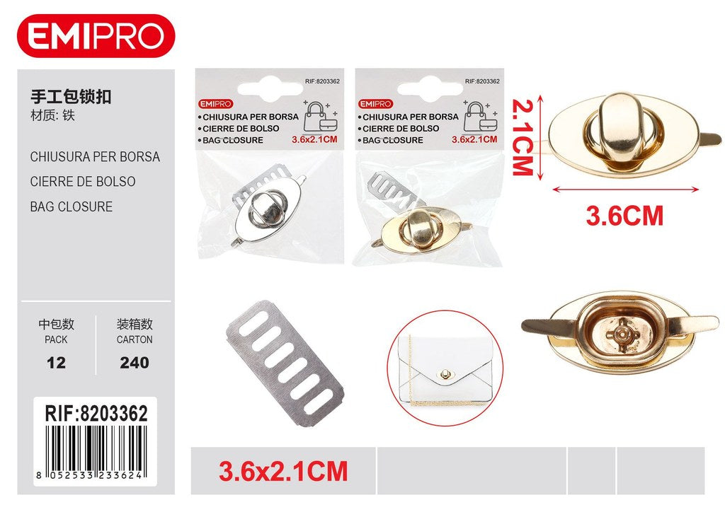 Chiusura Per Borsa 3.6*2.1cm