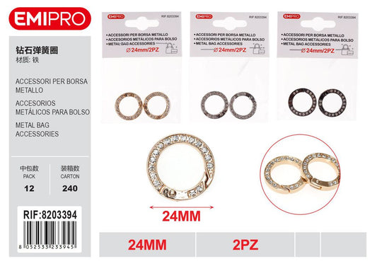 Accessori Per Borsa Metallo 24mm 2Pz