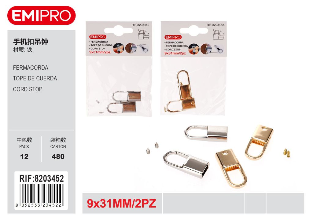 Fermacorda 9*31mm 2Pz