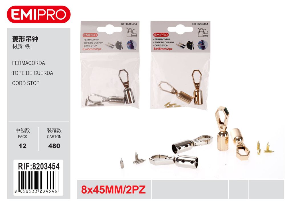 Fermacorda 8*45mm 2Pz