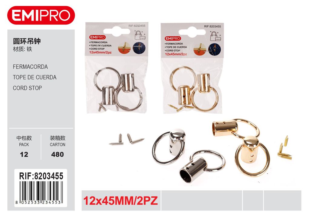 Fermacorda 12*45mm 2Pz