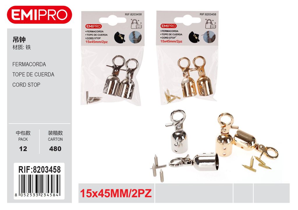Fermacorda 15*45mm 2Pz