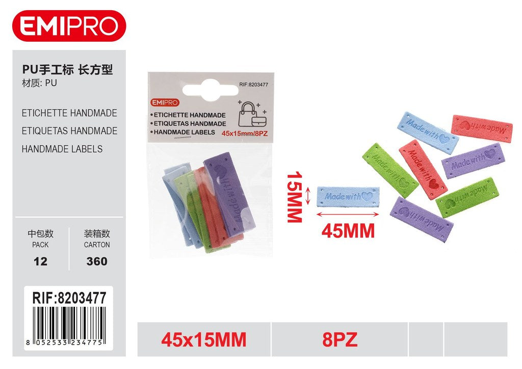 Etichette Handmade 45*15mm 8Pz