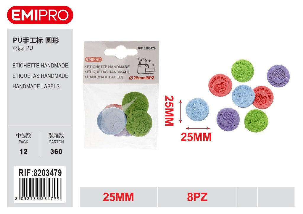 Etichette Handmade 25mm 8Pz