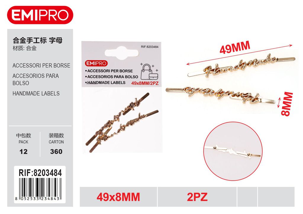 Accessori Per Borse 49*8mm 2Pz