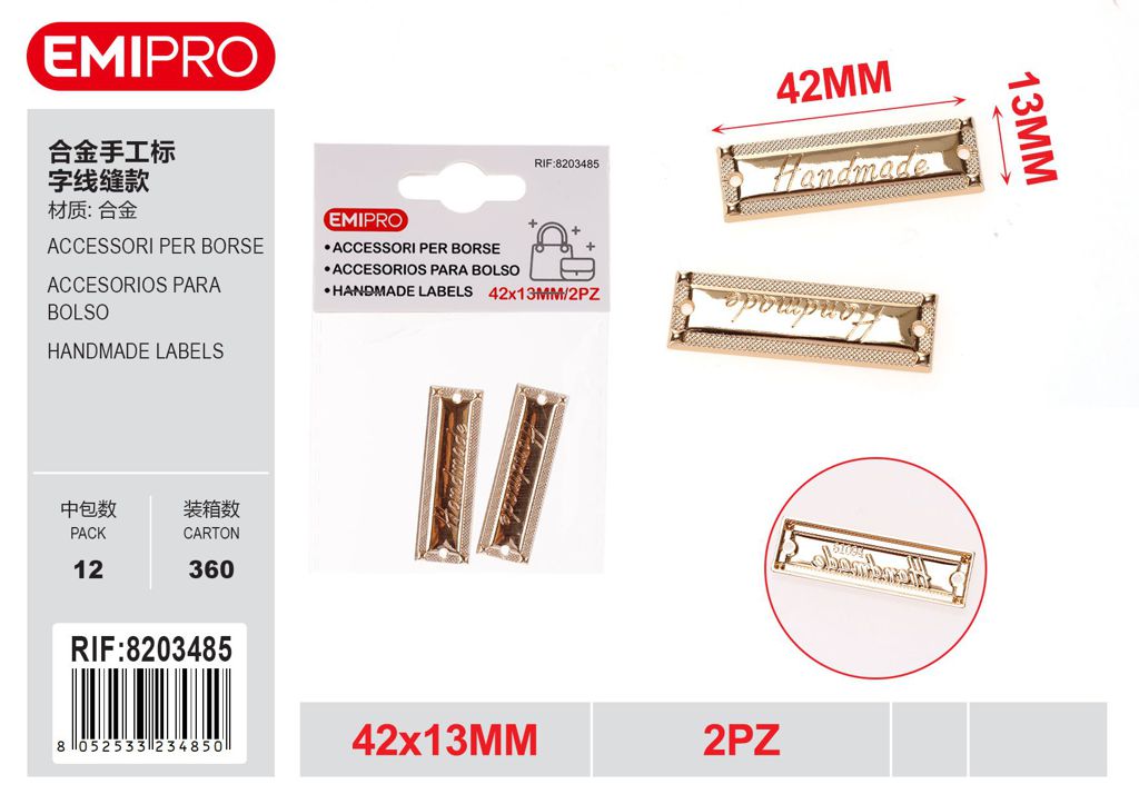 Accessori Per Borse 42*13mm 2Pz