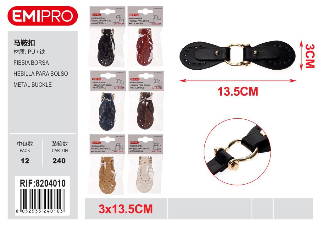 Fibbia Borsa 3*13.5cm