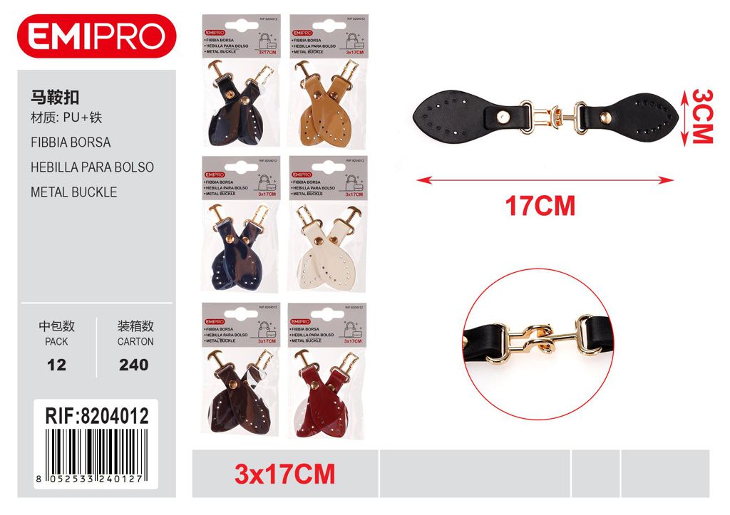 Fibbia Borsa 3*17cm