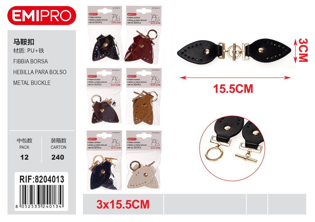 Fibbia Borsa 3*15.5cm