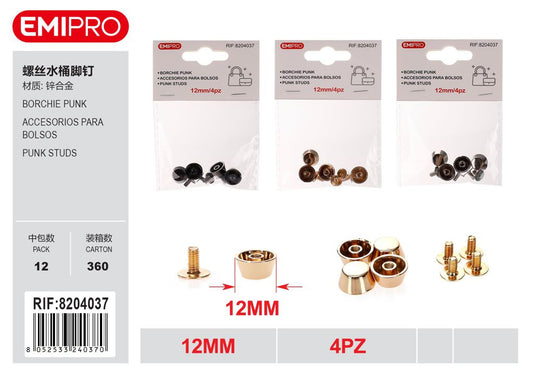 Borchie Punk 12mm 4Pz