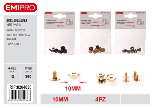 Borchie Punk 10mm 4Pz
