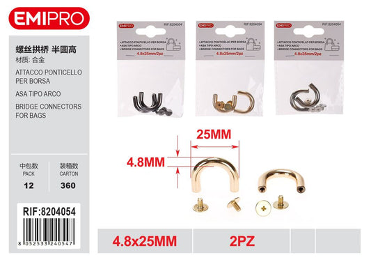 Attacco Ponticello Per Borsa 4.8*25mm 2Pz