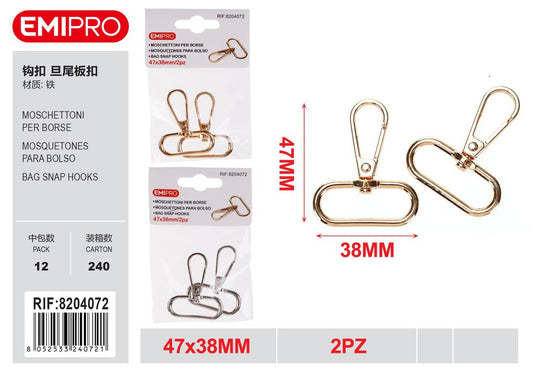 Moschettoni Per Borse 47*38mm 2Pz
