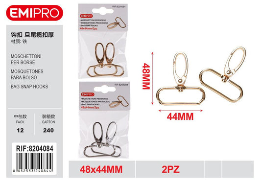 Moschettoni Per Borse 48*44mm 2Pz