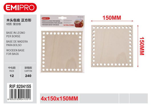Base In Legno Per Borse 4*150*150mm